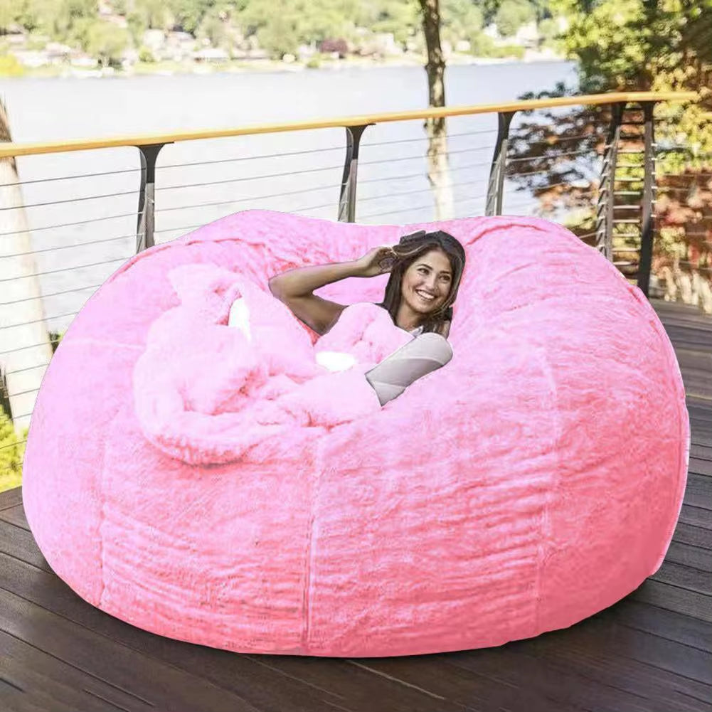 Soft Warm 180*90Cm Fur Giant Removable Washable Bean Bag Bed Cover Comfortable Living Room Furniture Lazy Sofa Coat