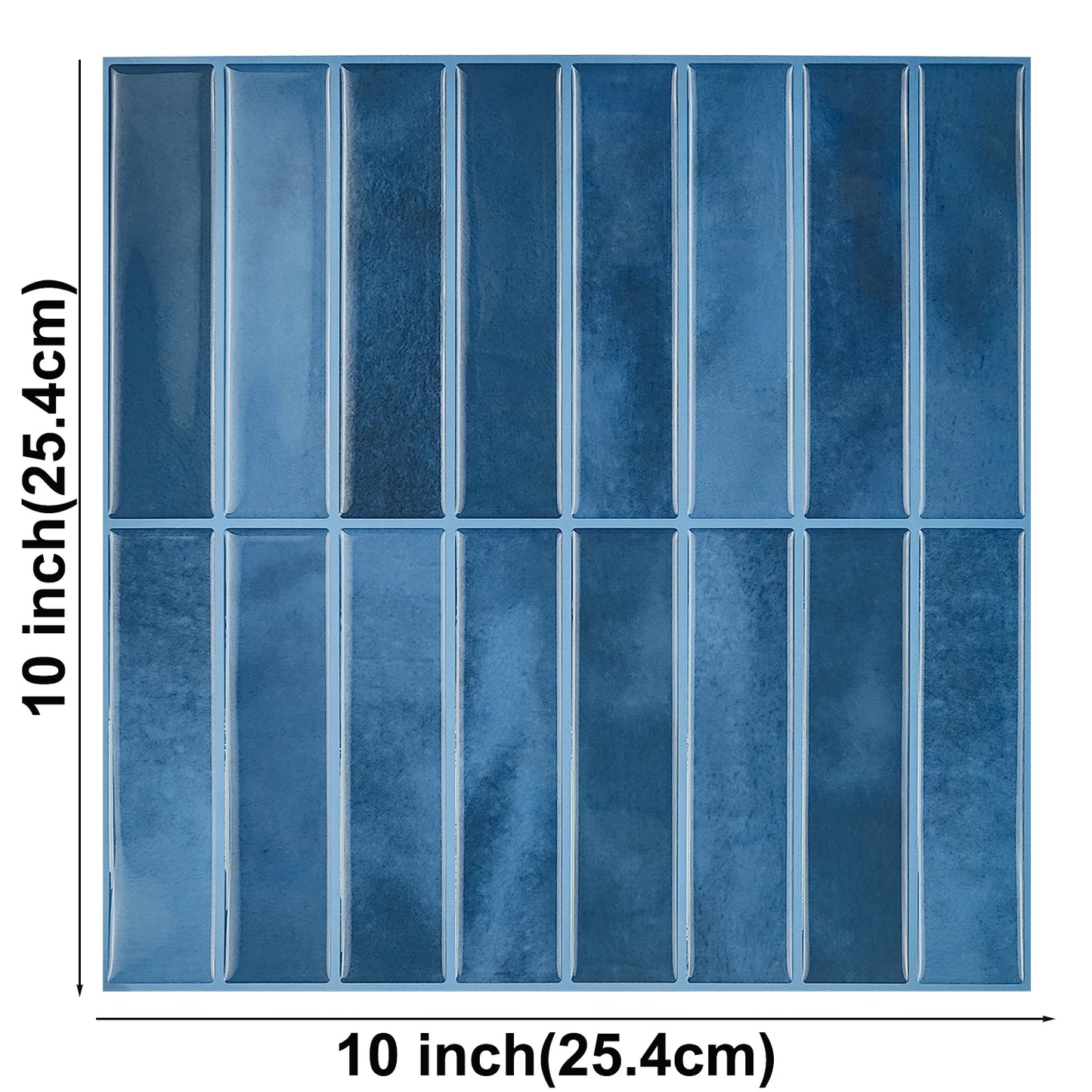 10 Sheets Peel and Stick Tiles 3D Waterproof Wall Tiles for Living Room RV PVC Wall Panels Interior Wall Decoration